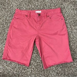 Carve Designs Shorts Women's 4 Hibiscus Pink Tencel Cotton Blend Raw Hem Casual